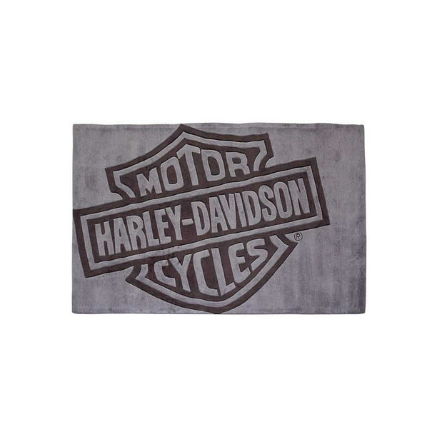 Non-Carpeted Harley-Davidson Stacked Bar & Shield Logo Floor Mats Black 1585 
